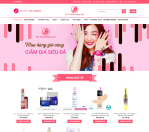 Thiết kế website bán mỹ phẩm