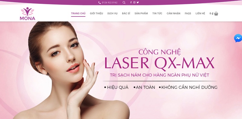 Thiết kế website thẩm mỹ viện, spa sang trọng, độc quyền 4 Thiết kế website thẩm mỹ viện