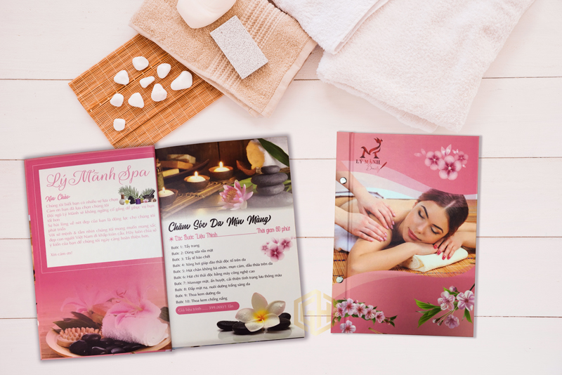 Thiết kế menu tiệm nail spa đẹp hút hồn 12 menu bia cung spa