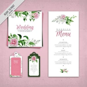 menu tiec cuoi vector 1933