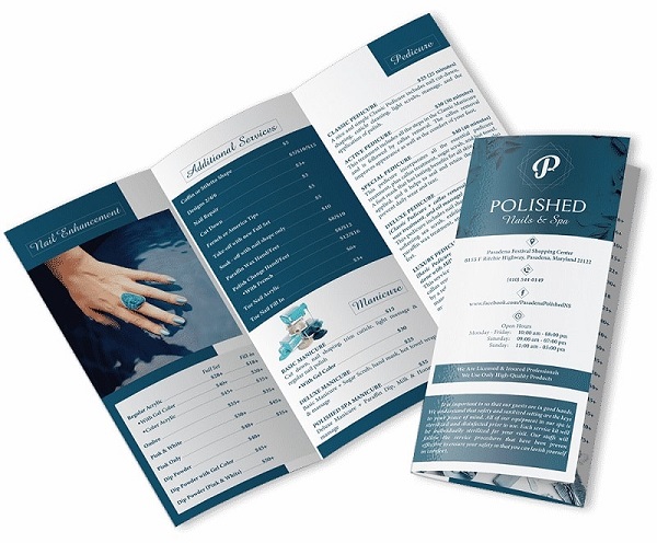 Thiết kế brochure tiệm nails