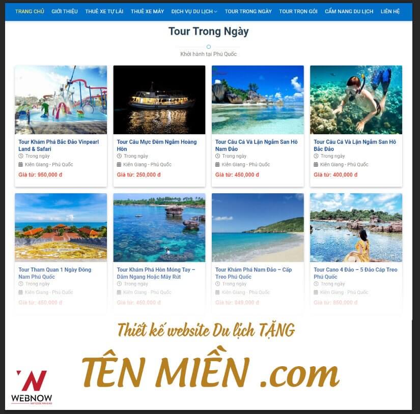 Chiêm ngưỡng 7 mẫu website du lịch cực đẹp, cực chất tại WebNow 10 Phân loại website du lịch